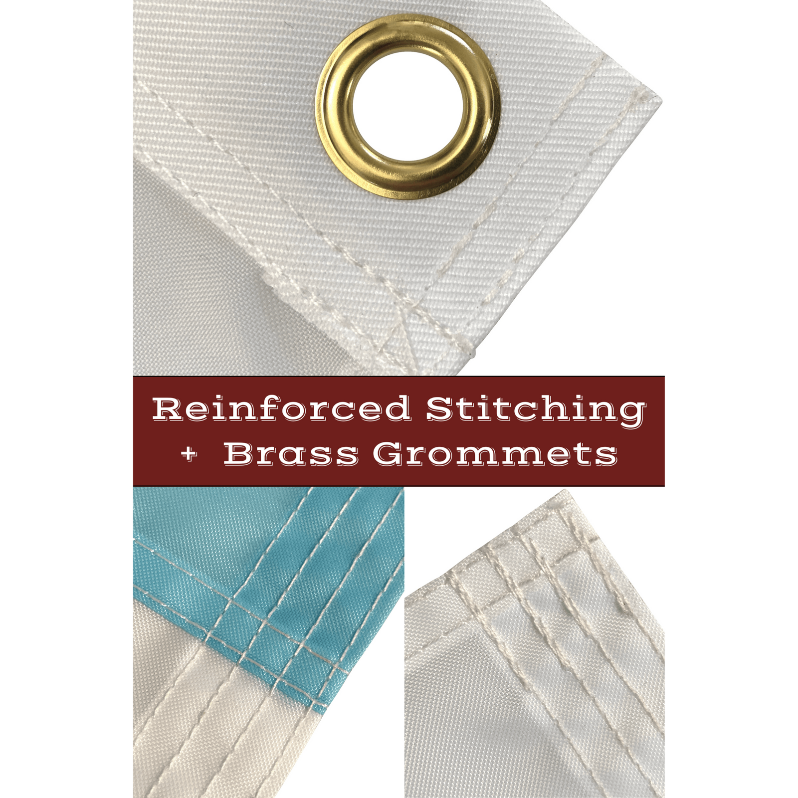 Flag | Windy City 3'x5' Chicago Flag | Chicago Flag 3x5 Foot Nylon with Embroidered Stars, Brass Grommets, and Canvas Header | Fine Line Flag | finelineflag