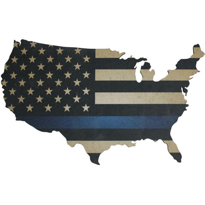 Thin Blue Line Wall Rt Map