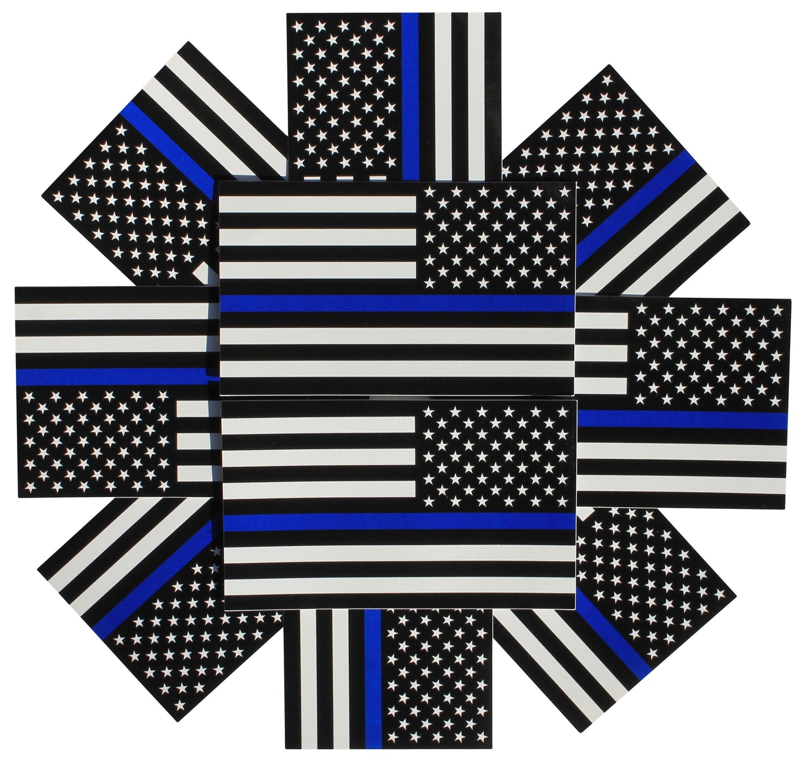 Decal/Sticker | Reverse Thin Blue Line Flag Decal (Backward) |  | Fine Line Flag | finelineflag
