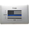 X-Large Thin Blue Line decal on laptop