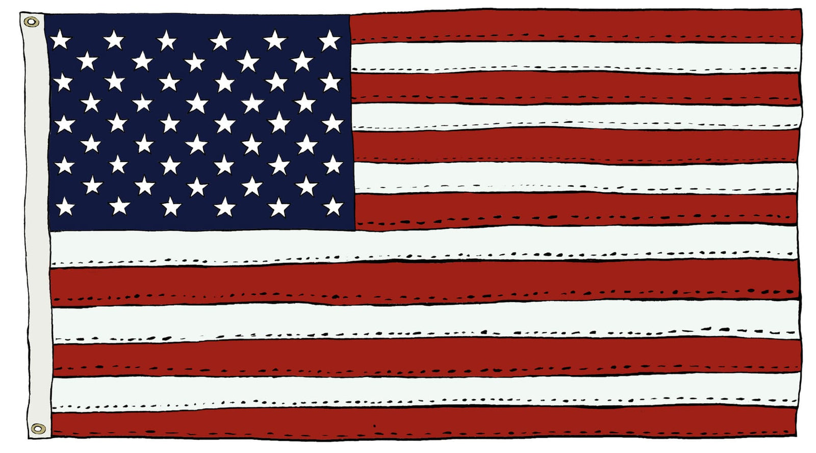 horizontal american flag