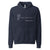 Fine Line Flag Logo Hoodie in heather navy, front