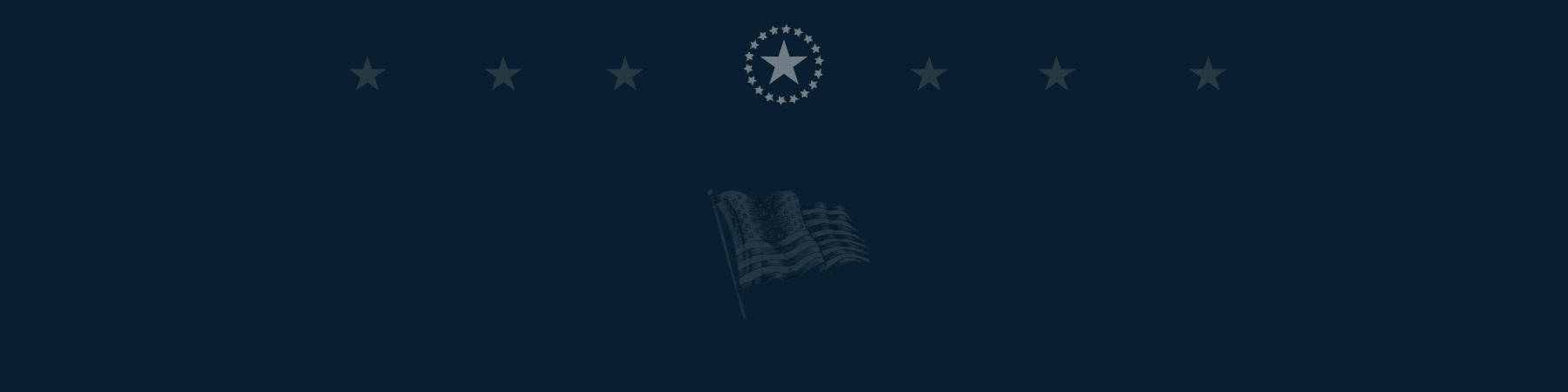 ink line drwaing of American flag with stars