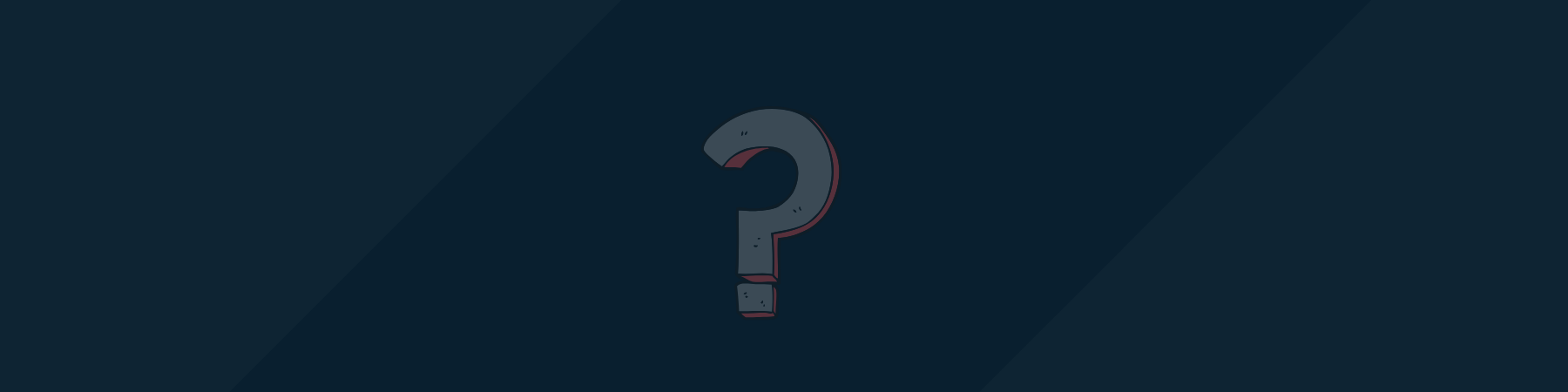 Giant Question Mark on dark blue background
