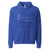 Fine Line Flag Logo Hoodie in true royal, front