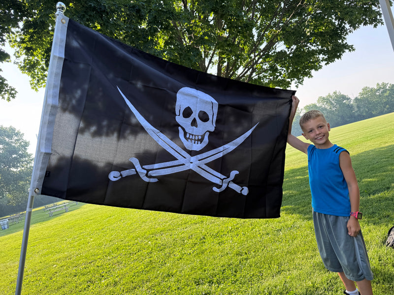 FREE 3x5 ft Pirate Flag w/ American Flag Subscription, just add to cart with code 250PIRATE