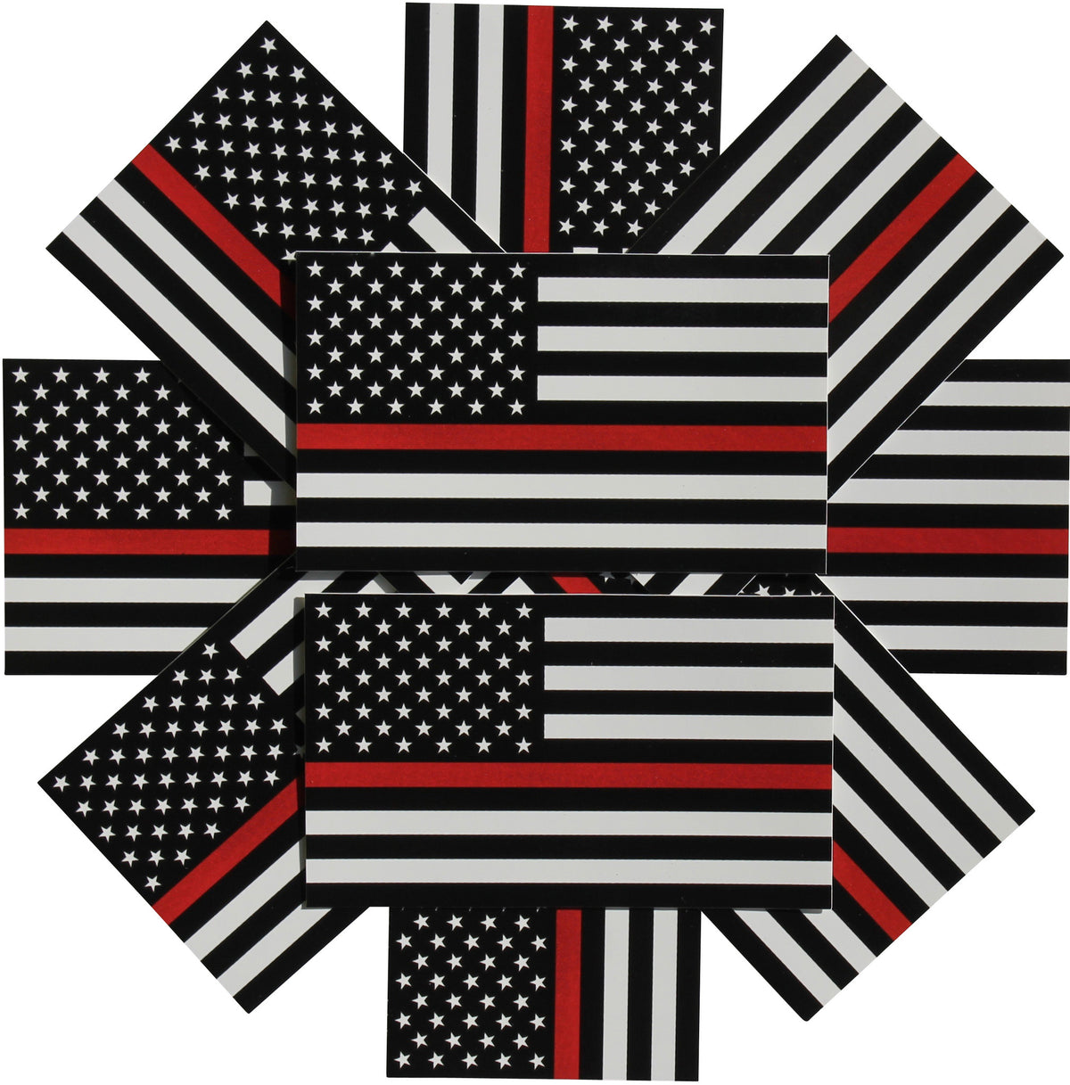 Decal/Sticker | Thin Red Line Flag Decal | Thin Red Line Flag Decal - in Support of Firefighters and EMTs | Fine Line Flag | finelineflag