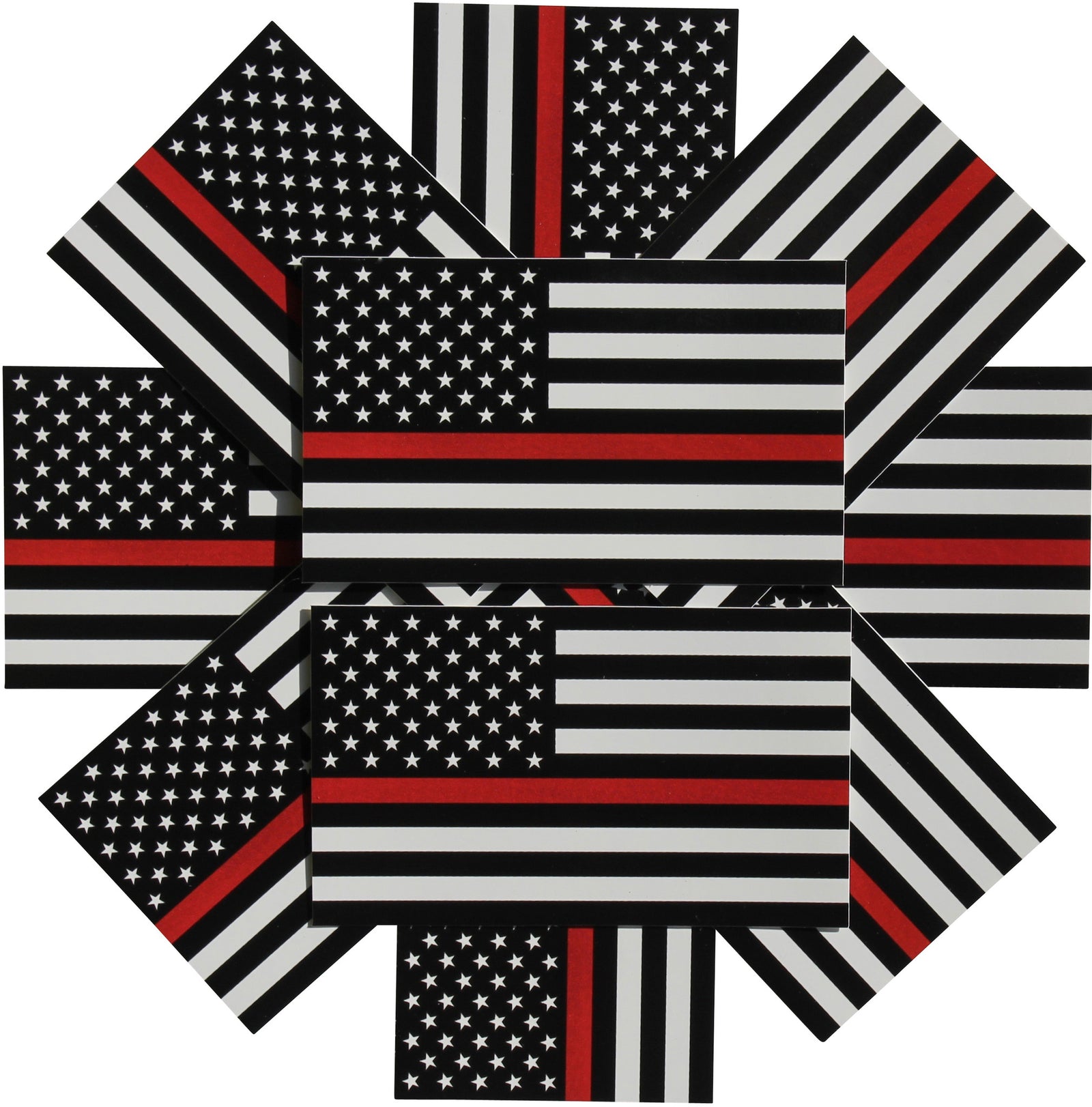 Decal/Sticker | Thin Red Line Flag Decal | Thin Red Line Flag Decal - in Support of Firefighters and EMTs | Fine Line Flag | finelineflag