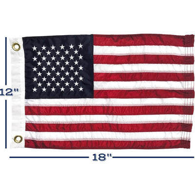 12x 18" American Nautical Flag with dimensions