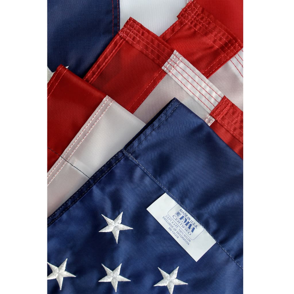 Flag | 2.5x4 American Flag (Pole Sleeve) - Made in USA | 2.5x4 Ft American Flag with Pole Sleeve | 100% Made in USA  | Fine Line Flag | finelineflag