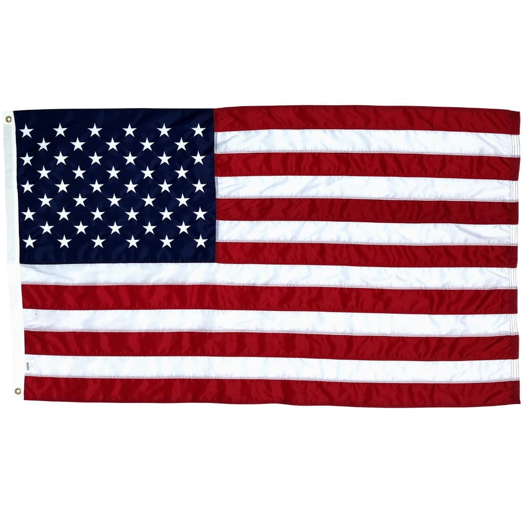 3x5 FT Heavy Duty Outdoor American Flag - Embroidered Stars, 210D Polyester, Built For Weather & Wind