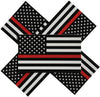 3x5 inch Thin Red Line Firefighter Decals 5-pack