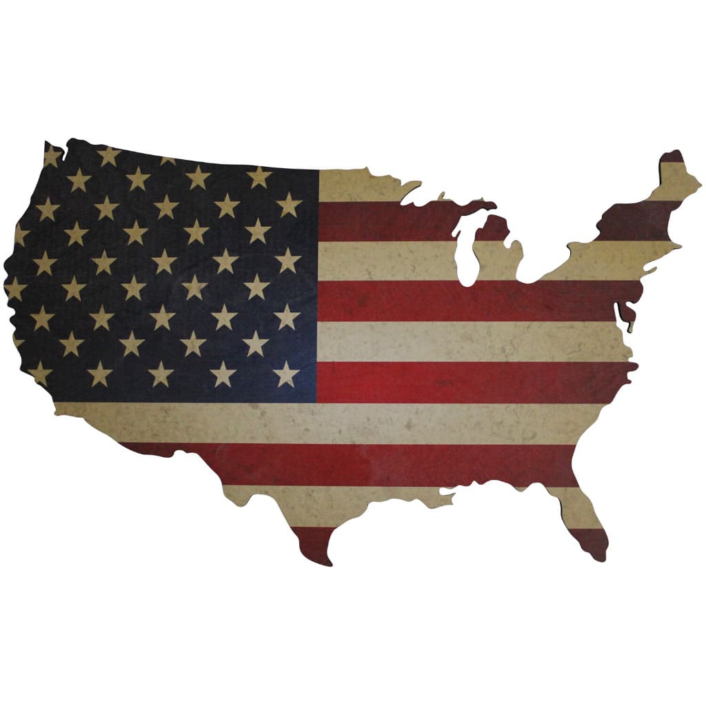 Wall Art | American Flag Print on Wood |  | Fine Line Flag | finelineflag