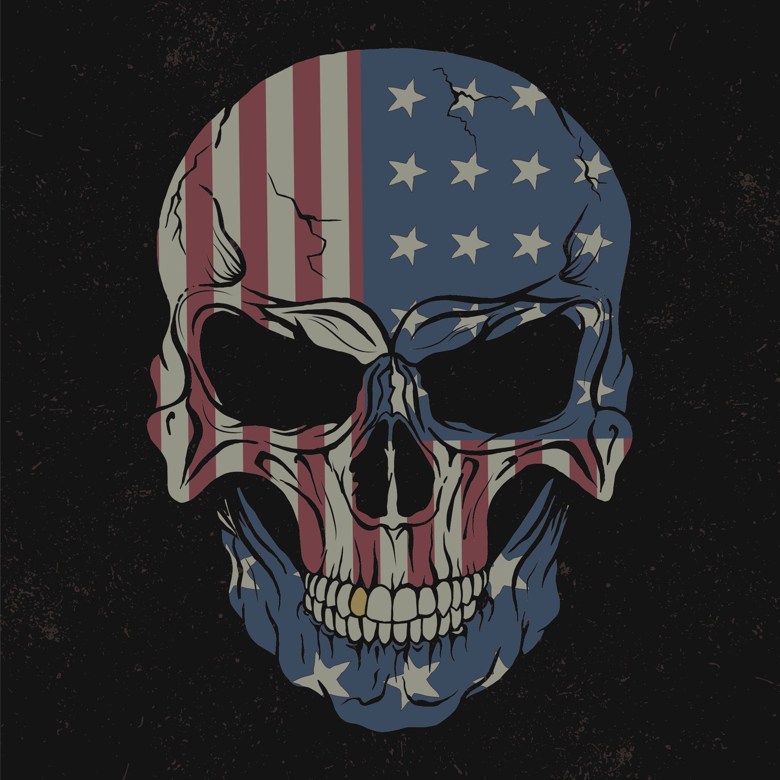 T-Shirt | Angry Skull T-Shirt | Angry Skull T-Shirt | Fine Line Flag | finelineflag