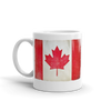 Coffee mug 11 oz white printed with Canadian Flag