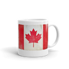 mug handle on right with flag of Canada