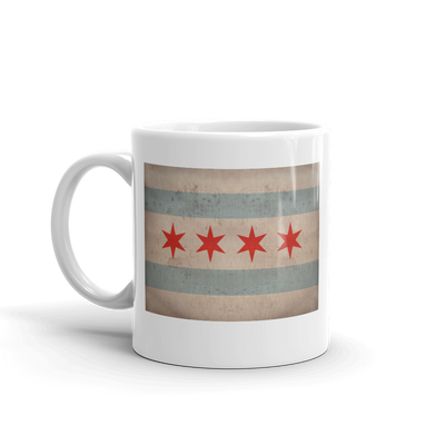 Chicago flag print on coffee mug