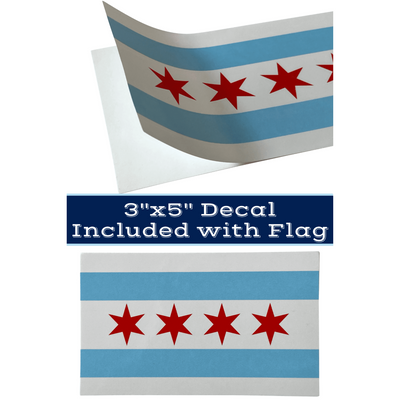<strong>Windy City</strong><br> 3'x5' Chicago Flag