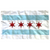 Flag | Windy City 3'x5' Chicago Flag | Chicago Flag 3x5 Foot Nylon with Embroidered Stars, Brass Grommets, and Canvas Header | Fine Line Flag | finelineflag