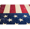 close up of vintage flag print stars and stripes
