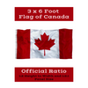 Official Ratio Height to width Canadian flag 1:2
