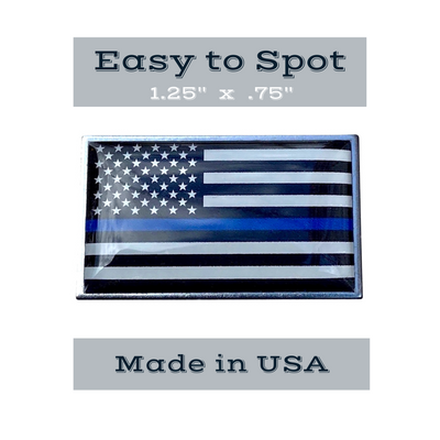 Dimensions 1.25"x .75" Police pin