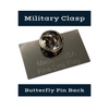 Back view showing butterfly military clutch clasp