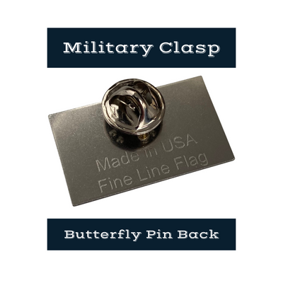 Back view showing butterfly military clutch clasp