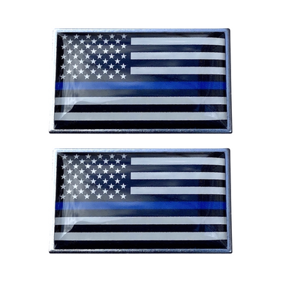 2-pack of thin blue line flag pins