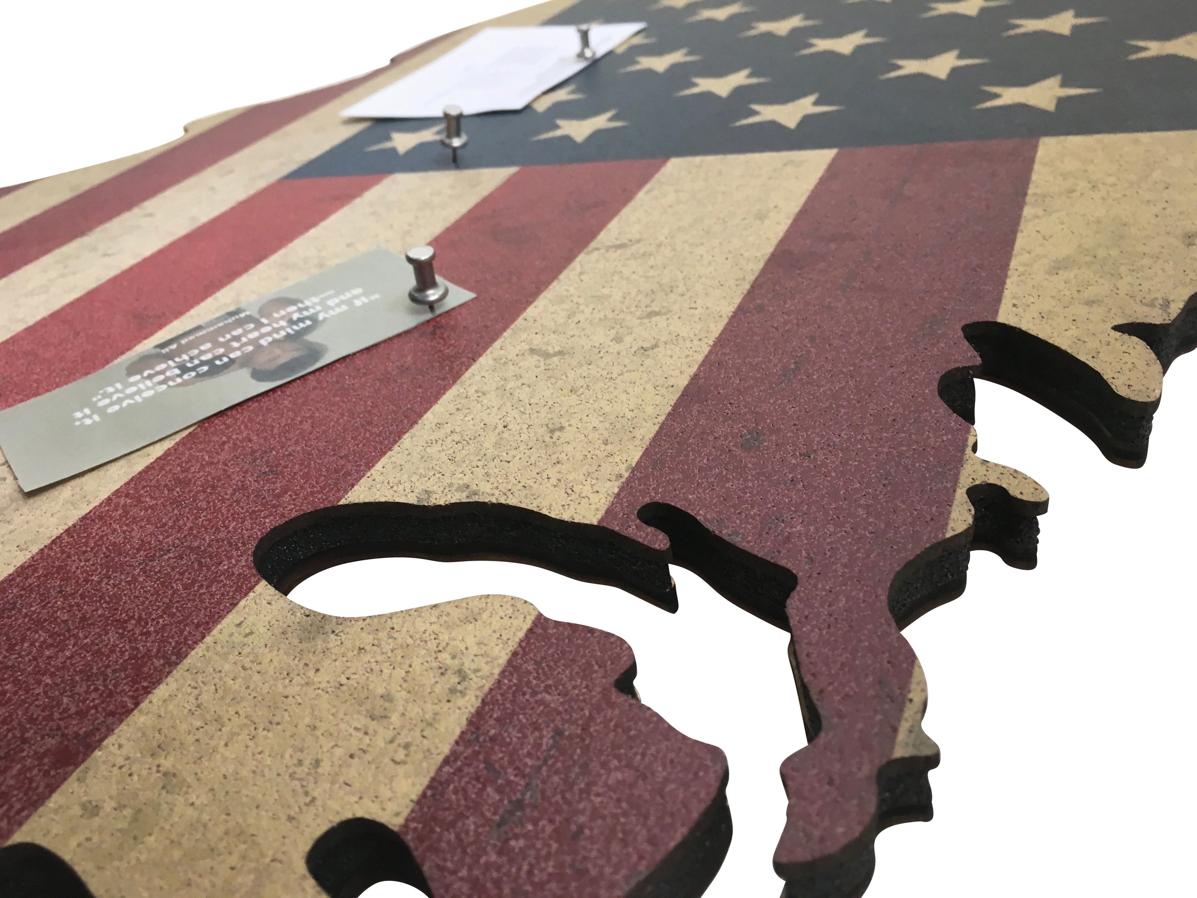 Wall Art | Cork Bulletin Board - US Map with American Flag Print |  | Fine Line Flag | finelineflag