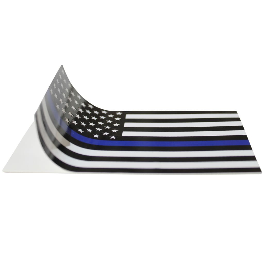 Decal/Sticker | X-Large Thin Blue Line Decal | X-Large Thin Blue Line Flag Decals - Support for Law Enforcement | Fine Line Flag | finelineflag