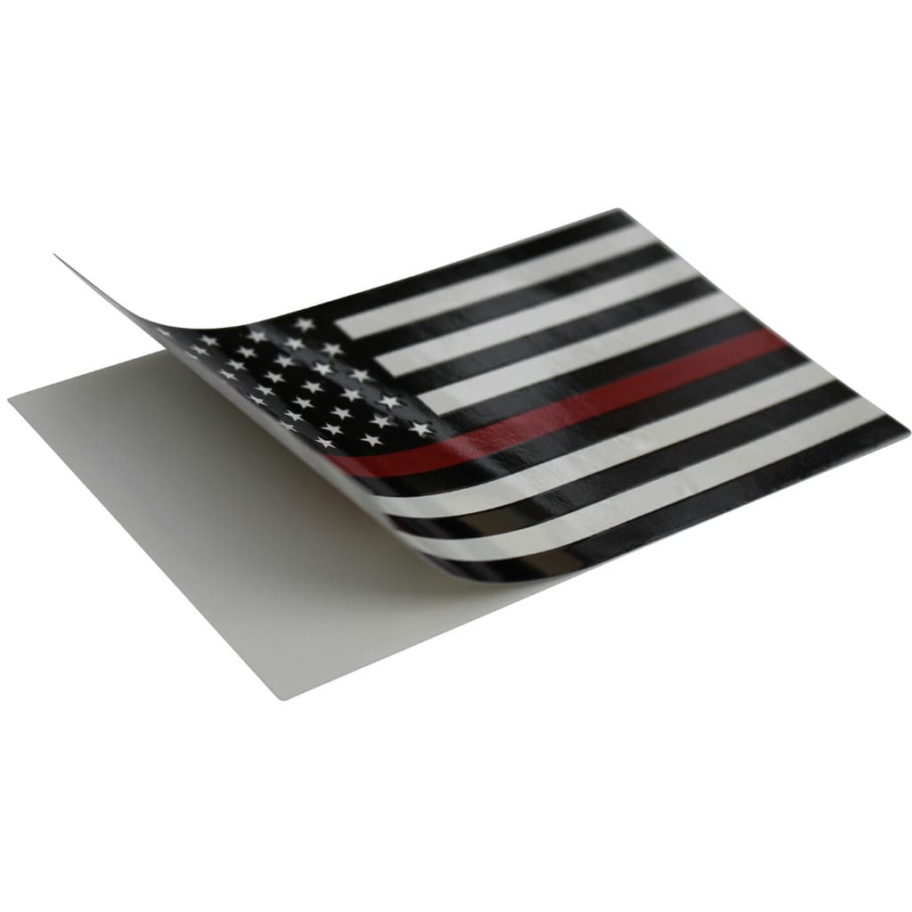 Decal/Sticker | Thin Red Line Flag Decal | Thin Red Line Flag Decal - in Support of Firefighters and EMTs | Fine Line Flag | finelineflag