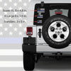 3 Size variations of Thin Blue Line decal on Jeep