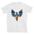 white t-shirt with American eagle print
