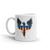 Eagle with wings spread american flag on coffe mug