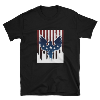 black t-shirt with Patriotic Eagle Us image