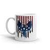 Blue Eagle on Red stripes with white stars printed on coffee mug