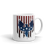 American flag print on eagle white coffee mug