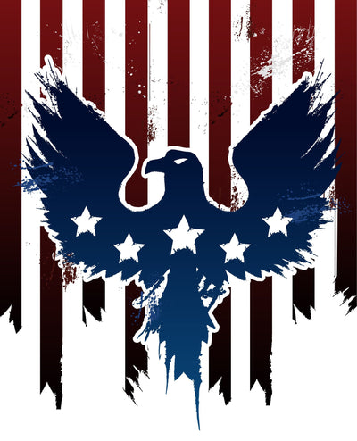 paint dripping red white and blue patriotic eagle image