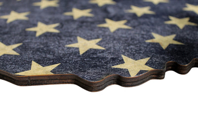 side view of laser cut wood edge