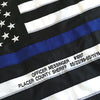 Thin Blue Line flag with Officer Name embroidered