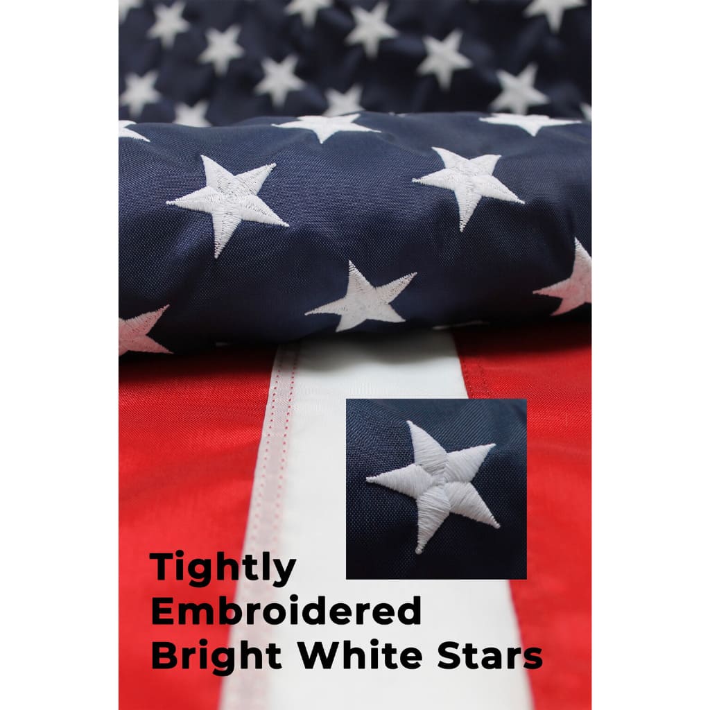 Flag | Lieutenant 2.5x4 American Flag - Made in USA | 2.5x4 Ft American Flag Heavy Duty Outdoor Nylon 100% Made in USA | Fine Line Flag | finelineflag
