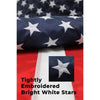 Embroidered stars on 2.5x4 US flag