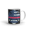 thin red line maltese cross print on mug handle on right