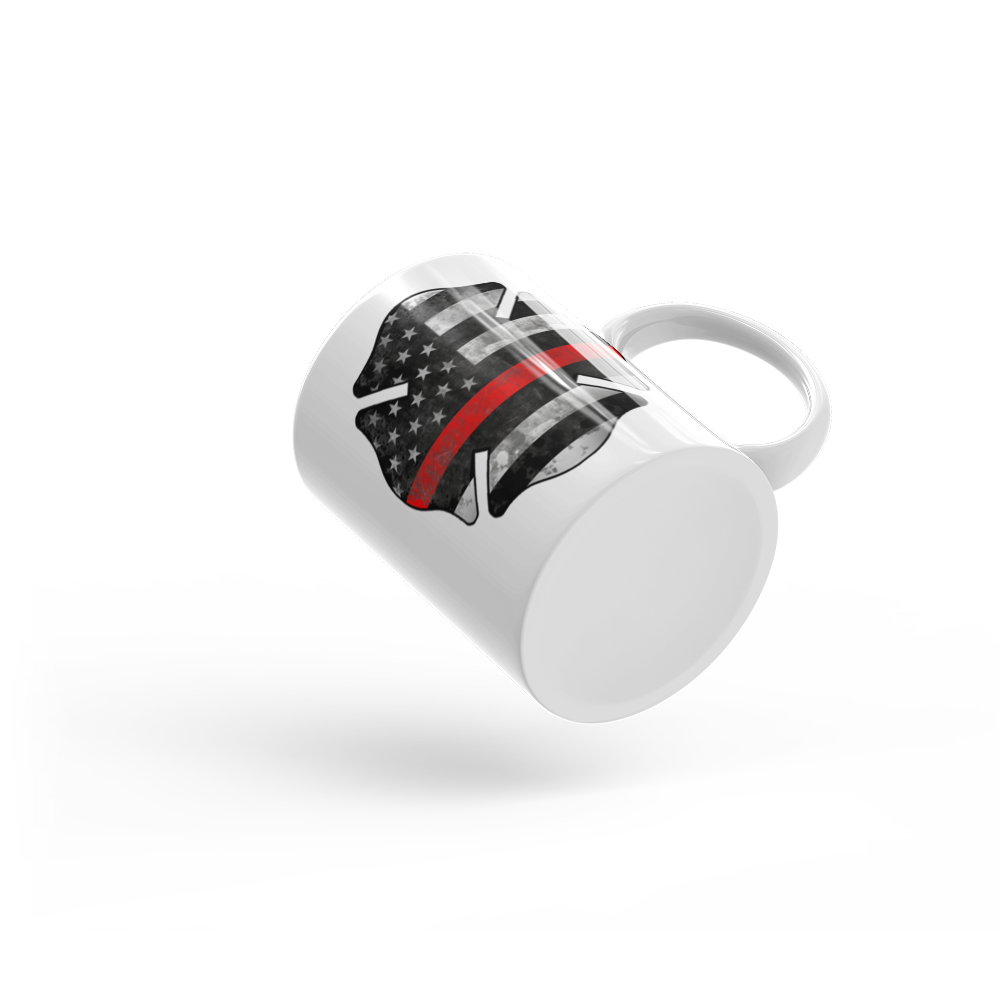 Mug | Fire Mug | Fire Mug - Featuring Maltese Cross | Fine Line Flag | finelineflag