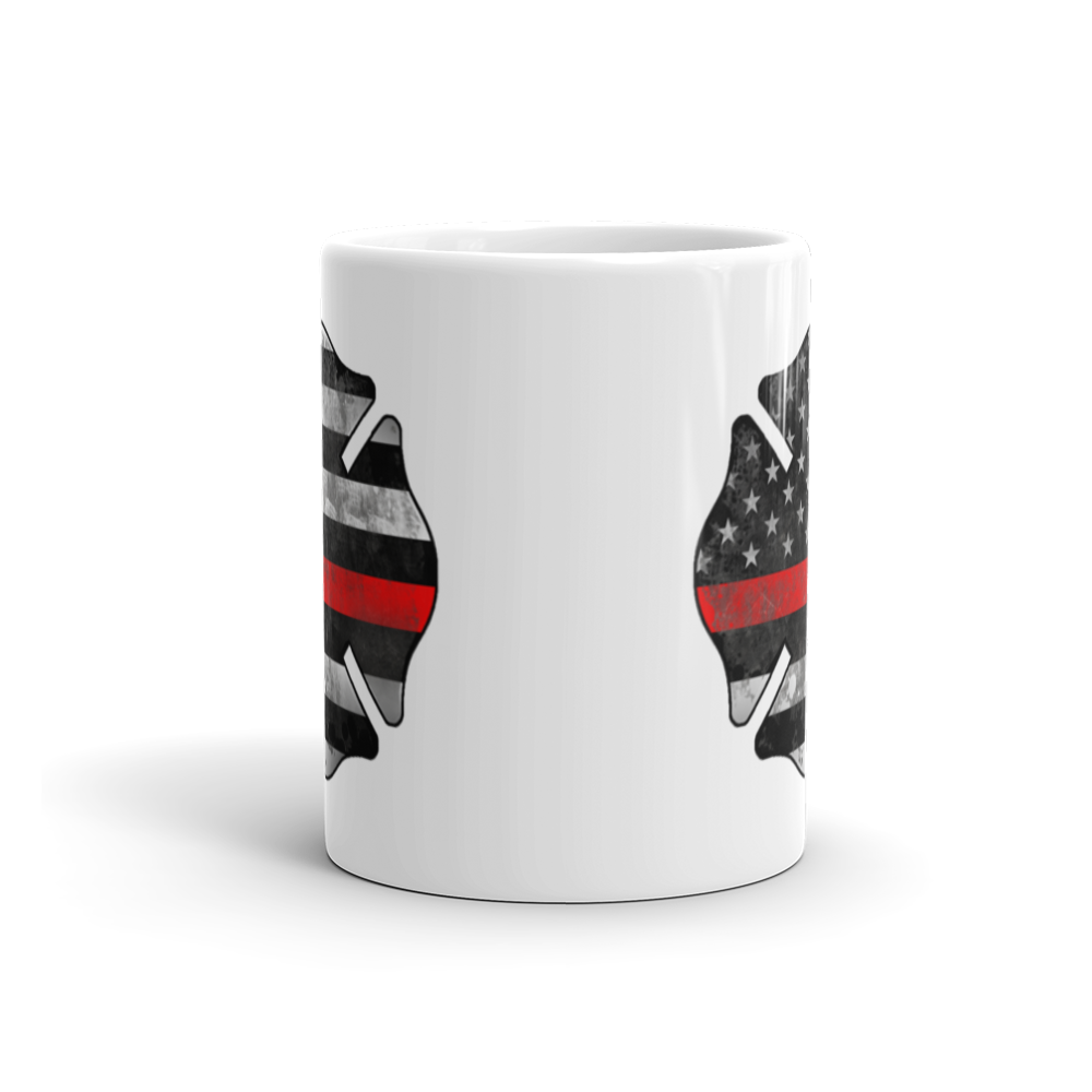 Mug | Fire Mug | Fire Mug - Featuring Maltese Cross | Fine Line Flag | finelineflag