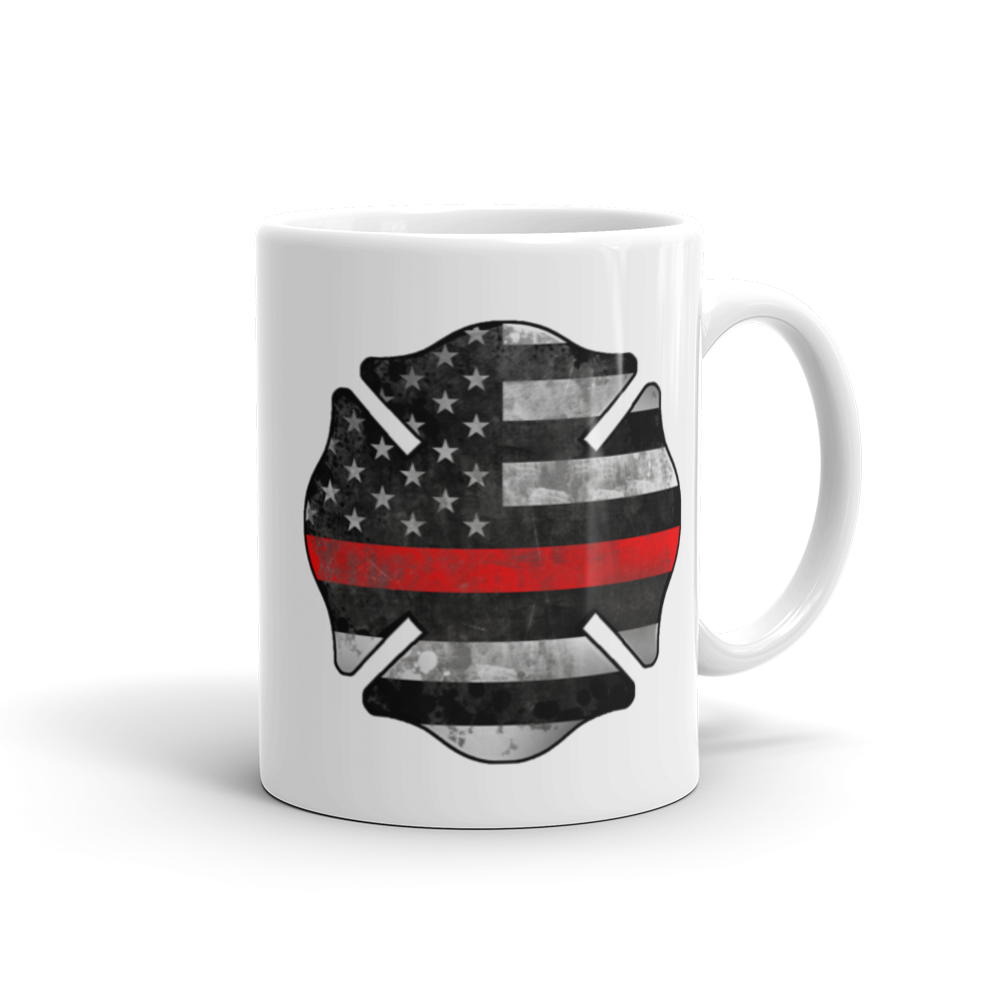 Mug | Fire Mug | Fire Mug - Featuring Maltese Cross | Fine Line Flag | finelineflag