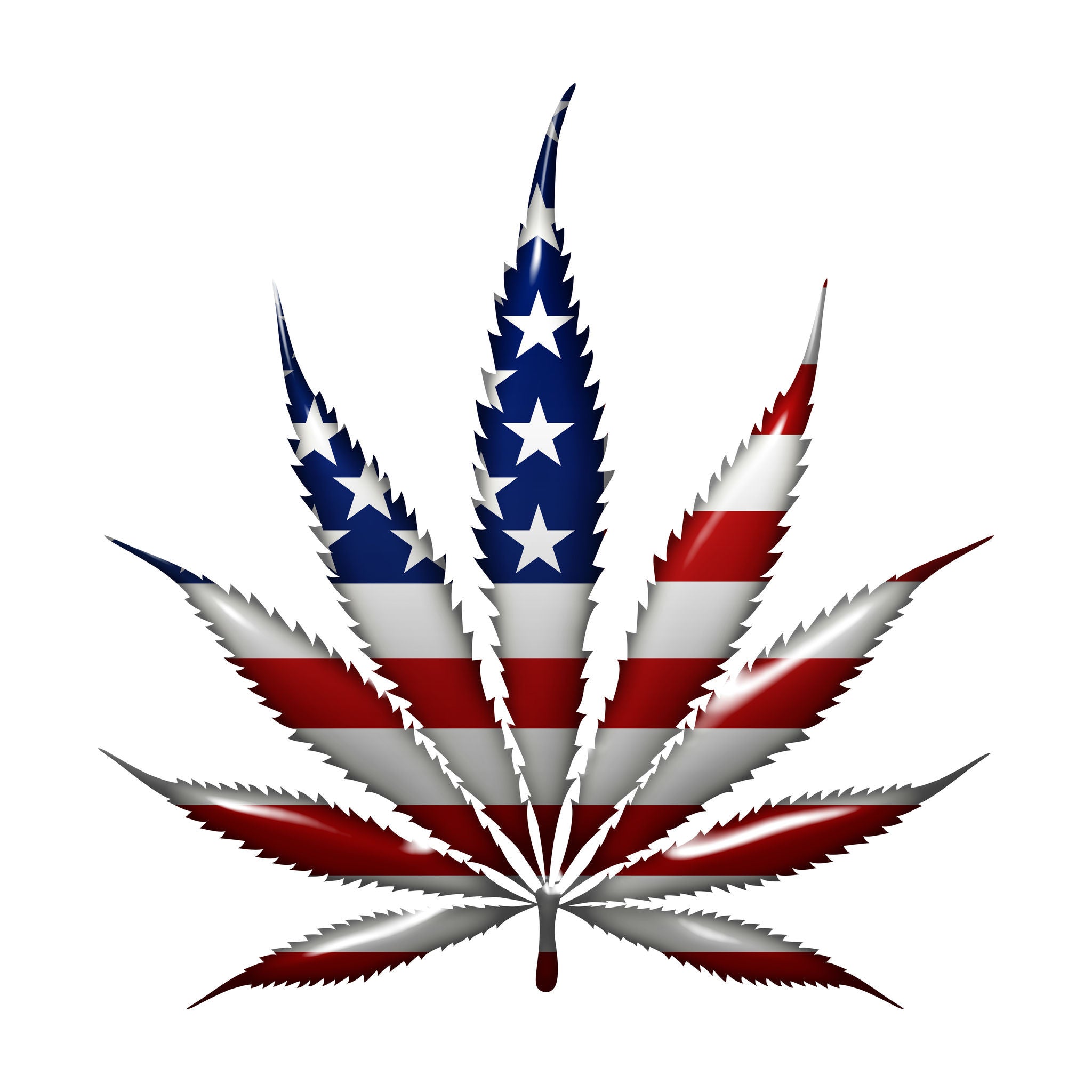 T-Shirt | Marijuana Leaf Flag T-Shirt |  | Fine Line Flag | finelineflag