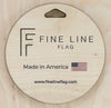 back hanging plate with text made in America fine line flag
