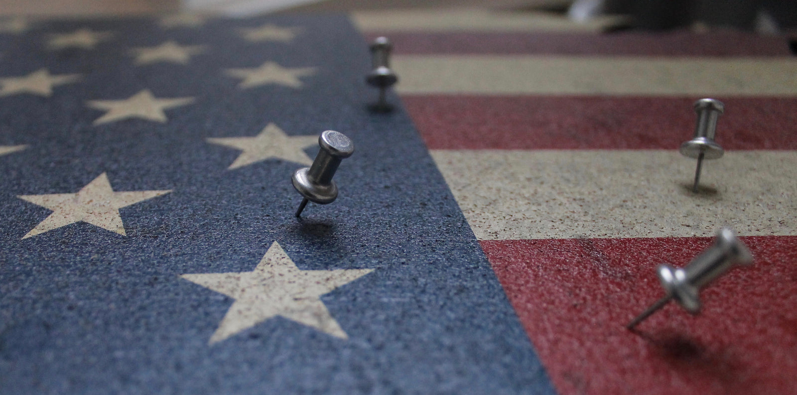 Wall Art | Cork Bulletin Board - US Map with American Flag Print |  | Fine Line Flag | finelineflag